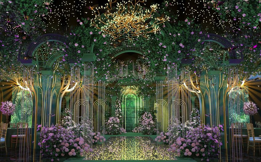 宽甸奇妙森林婚礼堂效果展示